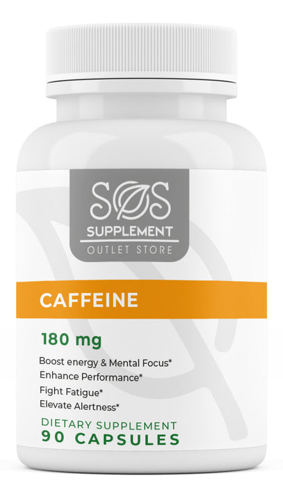 Caffeine Capsules (180 mg, 90 count)